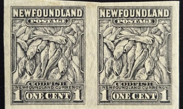 Newfoundland #253a VFNH 1941/44 1c Imperforate Pair
