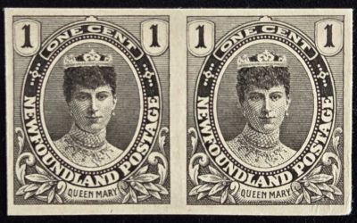 Newfoundland #104 VF 1911 1c Black Plate Proof Pair