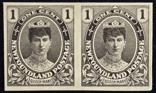 Newfoundland #104 VF 1911 1c Black Plate Proof Pair