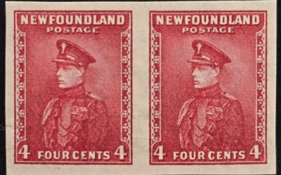 Newfoundland #189c VFNH 1932/37 4c Imperforate Pair