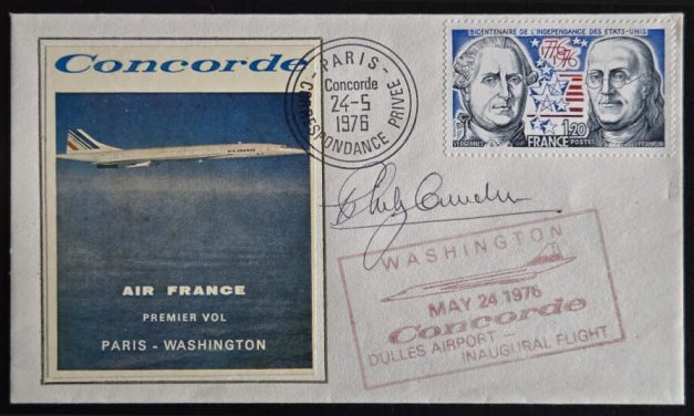 France #1480 24 May 1975 signed Concorde FFC to Washington