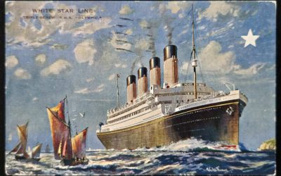 R.M.S. Olympic #207 26 Jul 1928 1.5d Paquebot Postcard