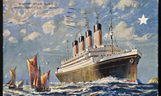 R.M.S. Olympic #207 26 Jul 1928 1.5d Paquebot Postcard