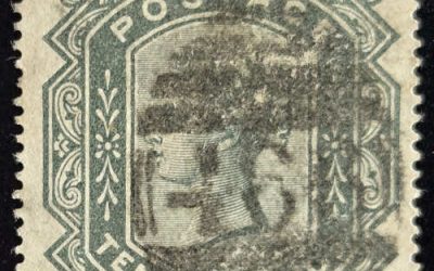 G.B. #74 Fine+ Used 1878 10/- QV perfs clear of design