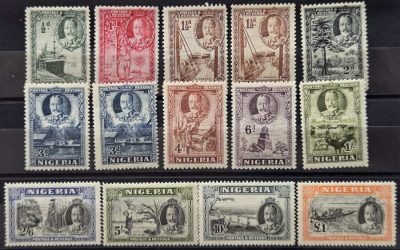 Nigeria #38-49, 40a, 42a Mint 1936 George V set (14)