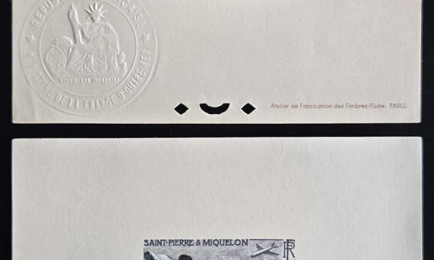 St. Pierre & Miquelon #C21P-C22P 1957 deluxe Die Proof duo