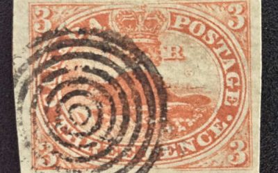 Canada #4iv VF Used 1852 3d Thin Oily Wove Paper