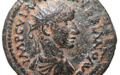 Volusian 251-253 AD Pisidia, Antiochia 6.9gm AE24 w/ Aquila etc