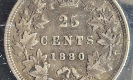 Dominion of Canada ICCS VF20 1880H Narrow 0 Silver 25 Cents