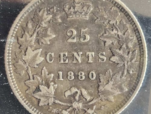 Dominion of Canada ICCS VF20 1880H Narrow 0 Silver 25 Cents