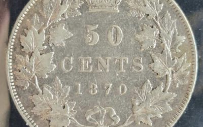 Dominion of Canada ICCS VF20 1870 L.C.W. Silver 50 Cents