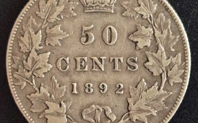 Dominion of Canada VF20 1892 Victoria Silver 50 Cents