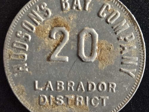 H.B.C./Labrador District 20 MB uniface Aluminum token
