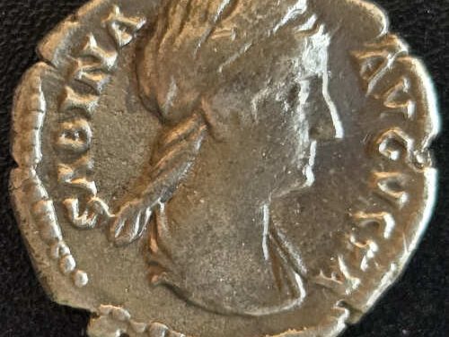 Sabina AD 134-136 2.66gm Silver Denarius w/ Concordia etc