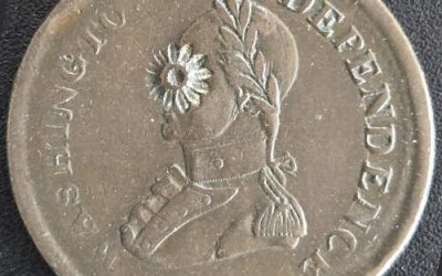 1783 George Washington counterstamped Independence Token