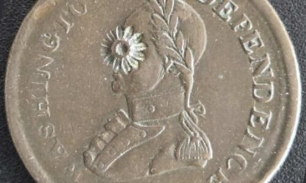 1783 George Washington counterstamped Independence Token