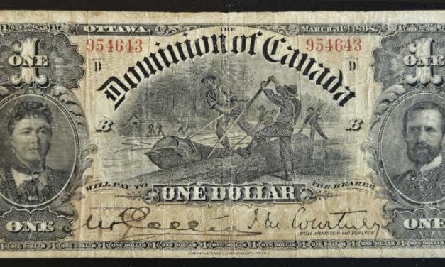 Dominion of Canada #DC13b VG 1898 Lumbermen $1 bill
