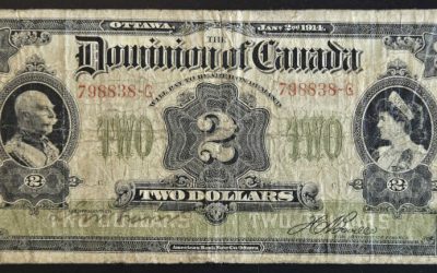 Dominion of Canada #DC21 VG 1914 Connaughts $2 Banknote