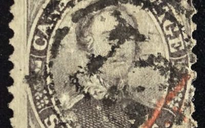 Canada #13 Fine Montreal 21 Used 1859 6d Perf $5000.