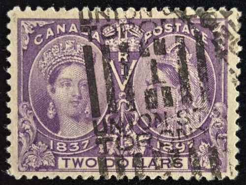 Canada #62 F/VF 1897 Union Stn Roller Used $2 Jubilee
