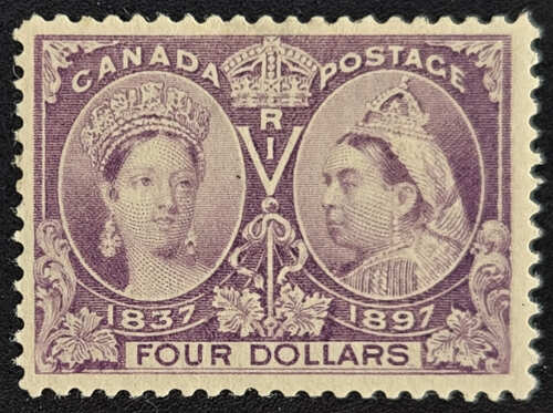 Canada #64 VFNH 1897 $4 Jubilee w/ 2020 Gratton Cert