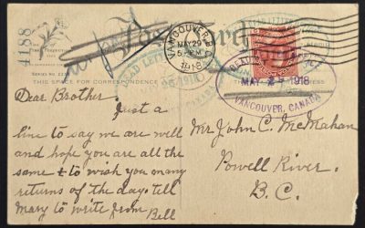 Dead Letter Office 29 May 1918 2c Admiral Cil Birthday Postcard