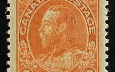 Canada #122 VFNH 1925 Dry Printing $1 Admiral
