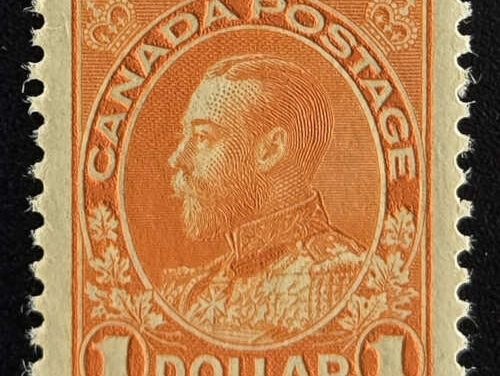 Canada #122 VFNH 1925 Dry Printing $1 Admiral