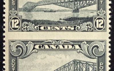 Canada #156c VFNH 1929 12c Perf by Imperf Pair, 250 issued