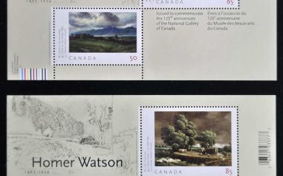 Canada #2110, 2110i VFNH 2005 $1.35 Homer Watson S/S duo