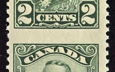 Canada #150e VFNH 1928 2c Perf by Imperf Pair, 250 made