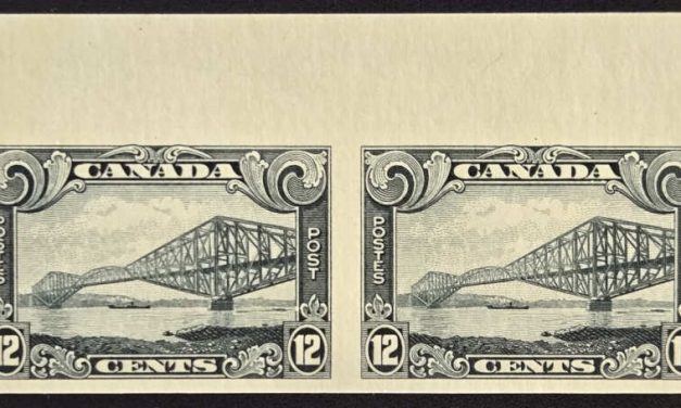 Canada #156a VF Mint 1929 12c Imperforate Pair, 250 made