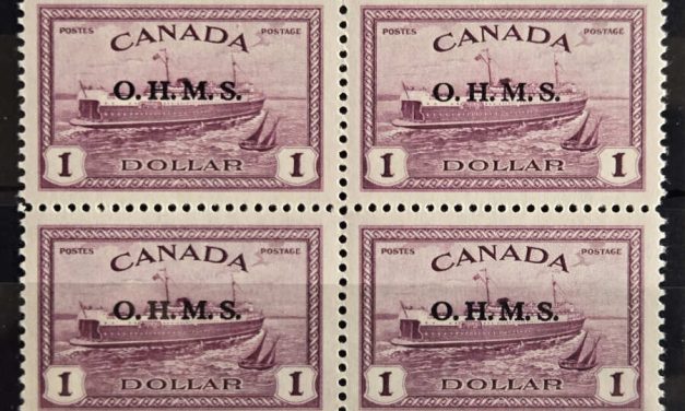 Canada #O10 VFNH 1950 $1 Ferry O.H.M.S. Block (4)