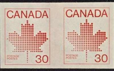 Canada #950a VFNH 1982 30c Imperforate Pair