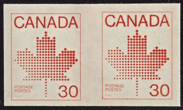 Canada #950a VFNH 1982 30c Imperforate Pair