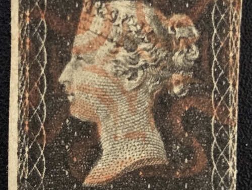 G.B. #1 Fine red M/C Used 1840 1d Black Plate 2