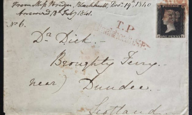 G.B. 19 Dec 1840 1d Black Plate 5 T.P. Blackheath S.E. Cover