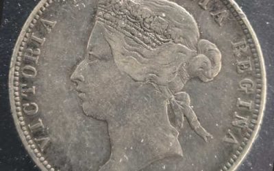 Dominion of Canada ICCS VF20 1875H Obv 2 Silver 25 Cents