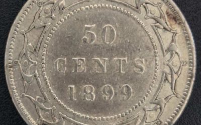 Newfoundland XF 1899 Narrow Nines Silver 50 Cents