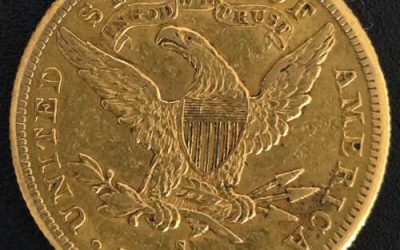 U.S.A./Colonial Canada VF+ 1882S $5 Gold Half Eagle .2419oz AGW
