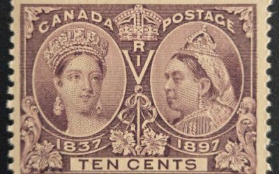Canada #57 F/VF Never Hinged 1897 10c Jubilee