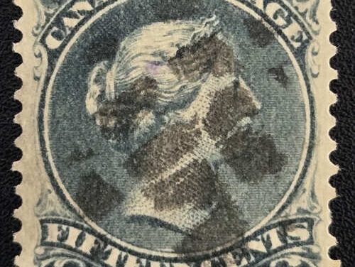 Canada #30e VF Used 1875 15c Deep Blue Large Queen