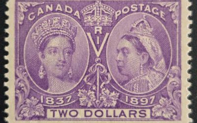 Canada #62 Fine Mint HR 1897 $2 Jubilee, natural gum