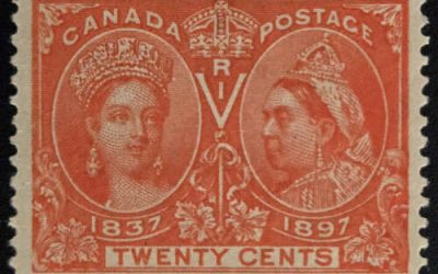 Canada #59 F/VF Never Hinged 1897 20c Jubilee