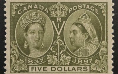 Canada #65 VFNH 1897 $5 Jubilee w/ 2002 Sismondo Cert