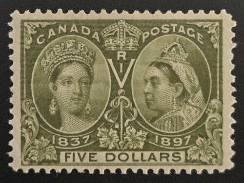 Canada #65 VFNH 1897 $5 Jubilee w/ 2002 Sismondo Cert