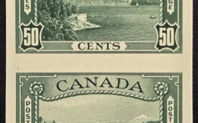 Canada #244P VF 1938 50c Vancouver Harbour Plate Proof Pr