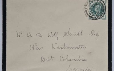 Incoming 25 Jy 1901 1/2d G.B. Mourning Cover to De Wolf-Smith