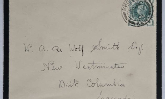 Incoming 25 Jy 1901 1/2d G.B. Mourning Cover to De Wolf-Smith