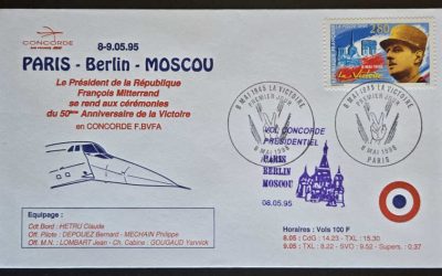 Concorde 8 May 1995 Presidential Flight Cover to Berlin and Moscow FDC